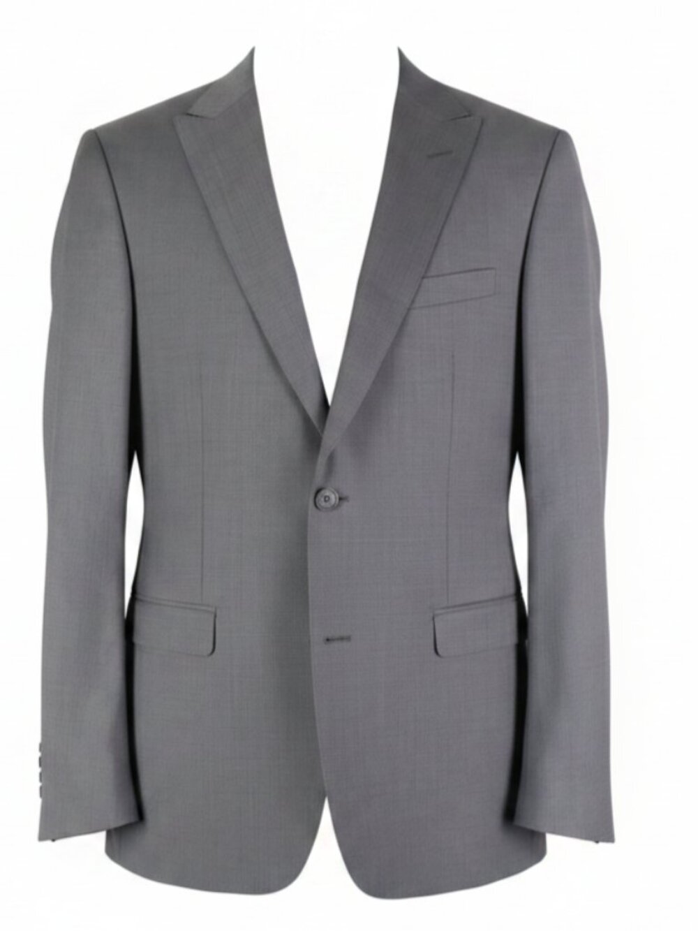 Z Zegna Blazer Mens 50 40L Long Gray Two Button Vented Wool Modern